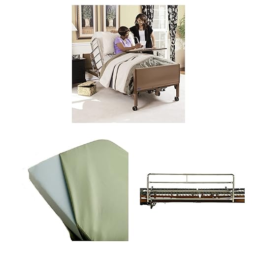 Invacare Full Electric Bed Foam Mattress and Full Rails 33-1633
