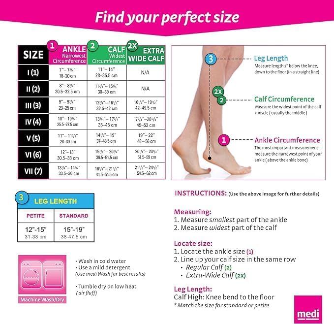 Mediven Comfort 15-20 Knee High Closed Toe Ebony