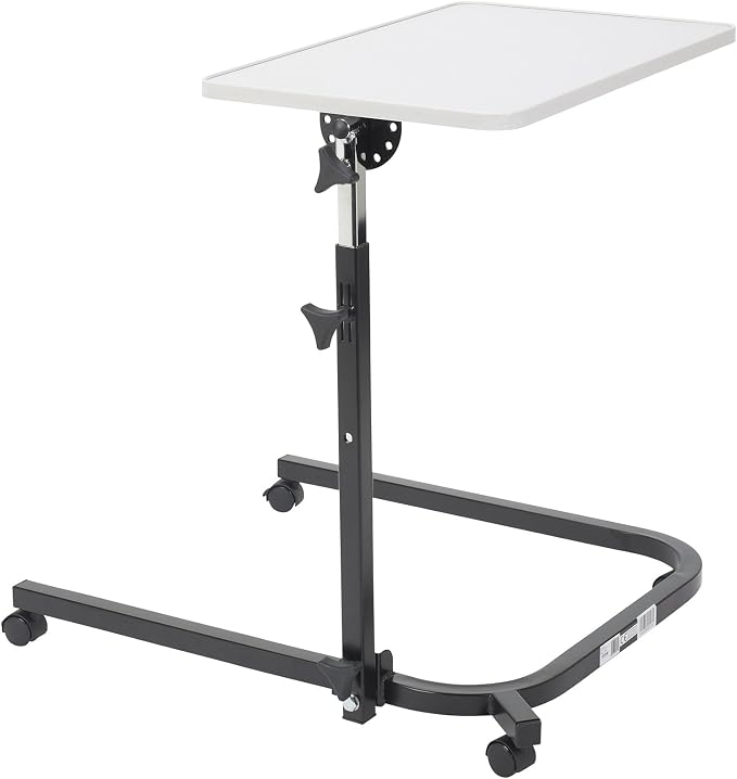 Drive Medical Pivot and Tilt Adjustable Overbed Table