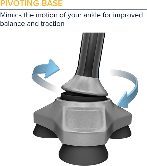 Hurrycane All-Terrain Cane Pivot Base Purple