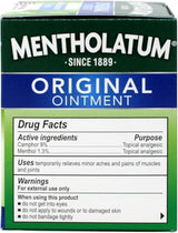 Mentholatum Ointment Aromatic Cold Care 3Oz