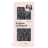 Kitsch Satin Heatless Curling Set Roller & 2 Scrunchies Charcoal