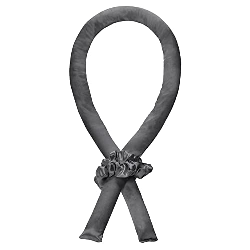 Kitsch Satin Heatless Curling Set Roller & 2 Scrunchies Charcoal