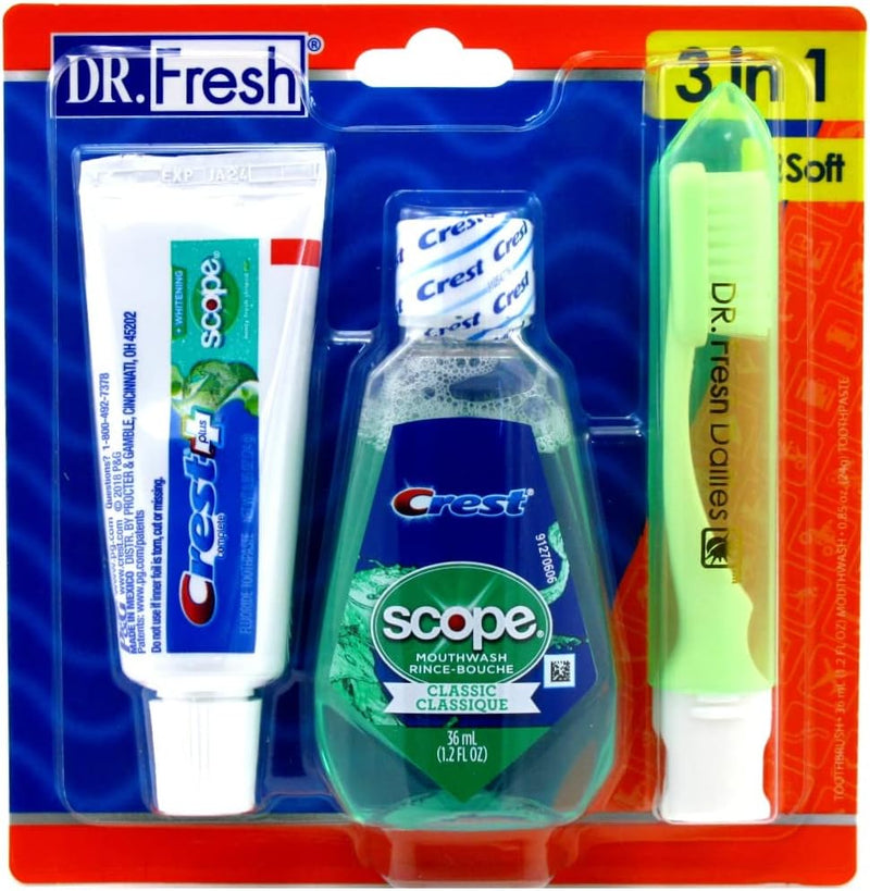 Dr. Fresh Travel Kit Soft Toothpaste 3ct