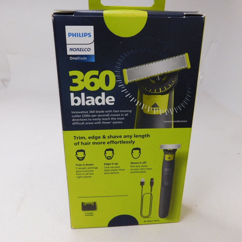 Philips Norelco OneBlade 360 Face Hybrid Electric Trimmer & Shaver, QP2724/70