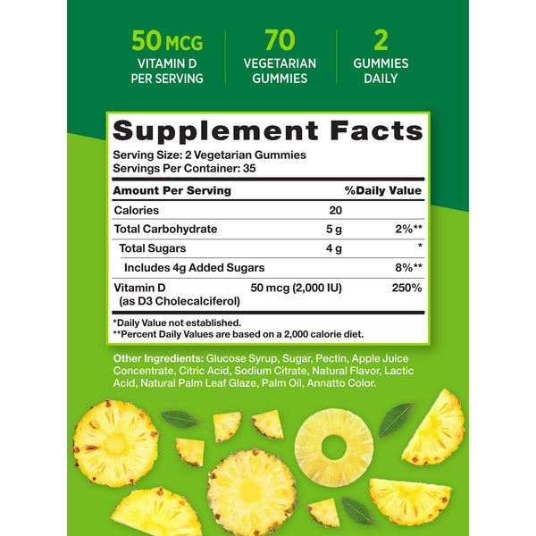 Nature's Truth Extra Strength Vitamin D3 Gummies 70ct