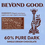 Beyond Good Chocolate | 60% Pure Dark Chocolate Melts, 7oz Pack | Gluten Free, USDA Organic, Direct Trade, Vegan, Kosher, Non-GMO | Single Origin Ugan