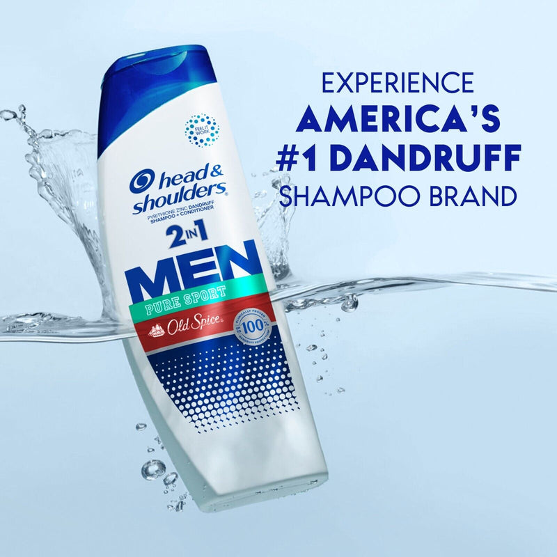 Head & Shoulders Old Spice Pure Sport Men's Anti-Dandruff 2-in-1 Shampoo and Conditioner 12.5 oz