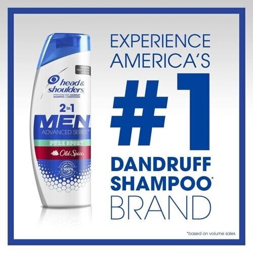 Head & Shoulders Old Spice Pure Sport Men's Anti-Dandruff 2-in-1 Shampoo and Conditioner 12.5 oz