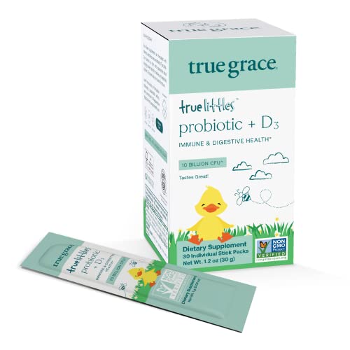True Grace True Littles - Probiotic  D3 10 Billion CFU - 30 Individual Stick Packs