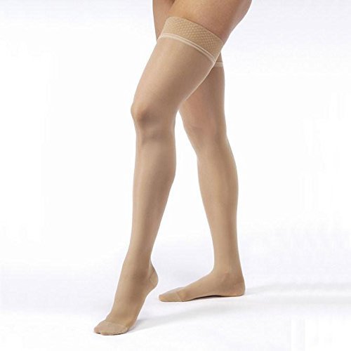 Jobst UltraSheer Thigh High Compression Stockings 20-30 mmHg Firm Black XL
