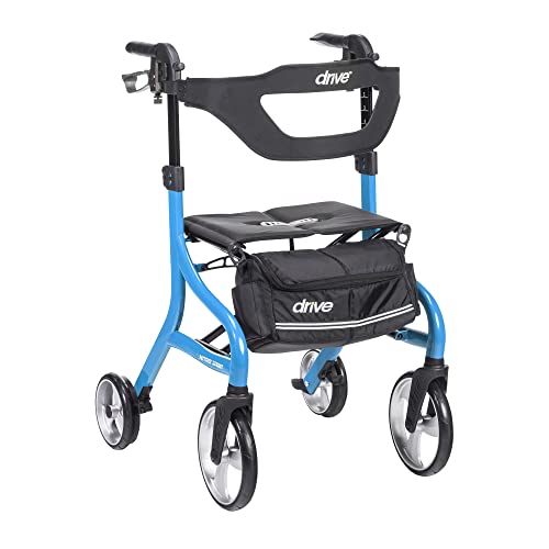 Drive Medical Nitro Sprint Rollator Walker - Tall - Blue