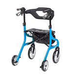 Drive Medical Nitro Sprint Rollator Walker - Tall - Blue