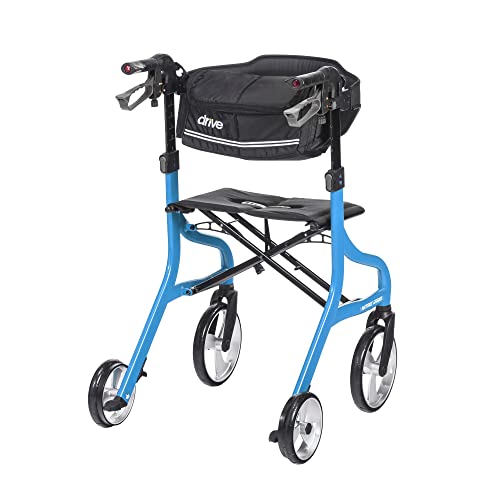 Drive Medical Nitro Sprint Rollator Walker - Tall - Blue