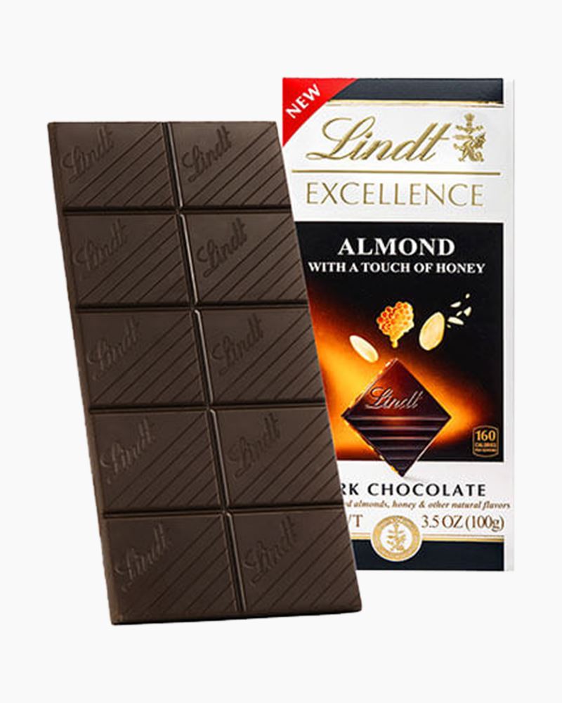 Lindt Excellence Honey Almond Chocolate Bar 3.5oz