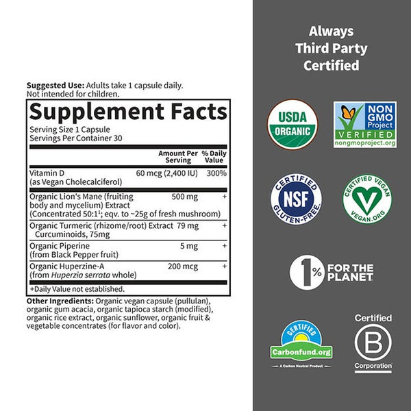 Garden Of Life Brain Health Capsules 30ct