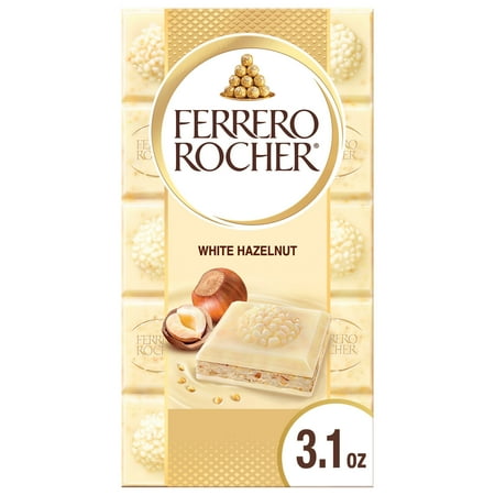Ferrero Rocher White Chocolate Hazelnut Candy Bar - 3.1 Oz