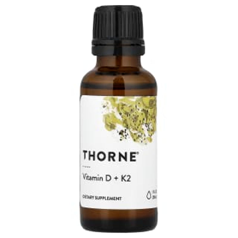 Thorne Vitamin D + K2 Liquid Drops 1 fl oz