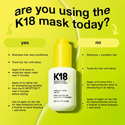 K18 Biomimetic Hairscience Molecular Repair Hair Oil 1 Oz