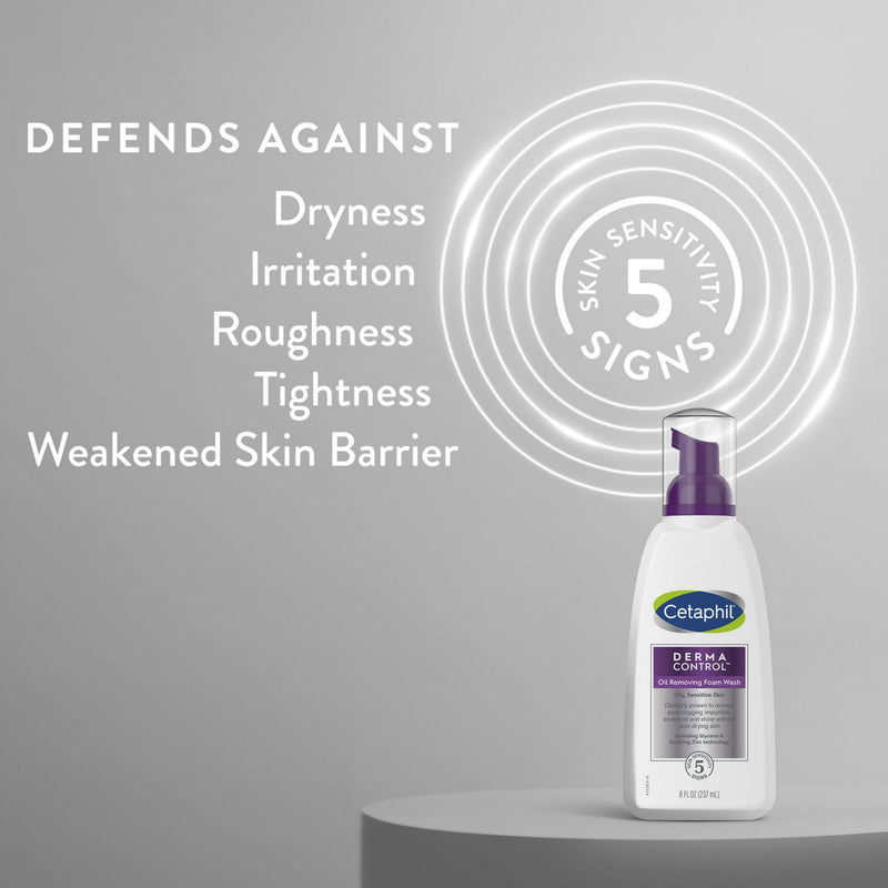 Cetaphil Derma Control Oil Removing Foam Wash 8oz