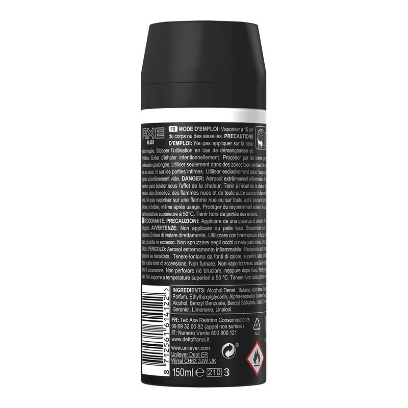 Axe Black Deodorant Body Spray 48H, Frozen Pear & Cedarwood 150ml