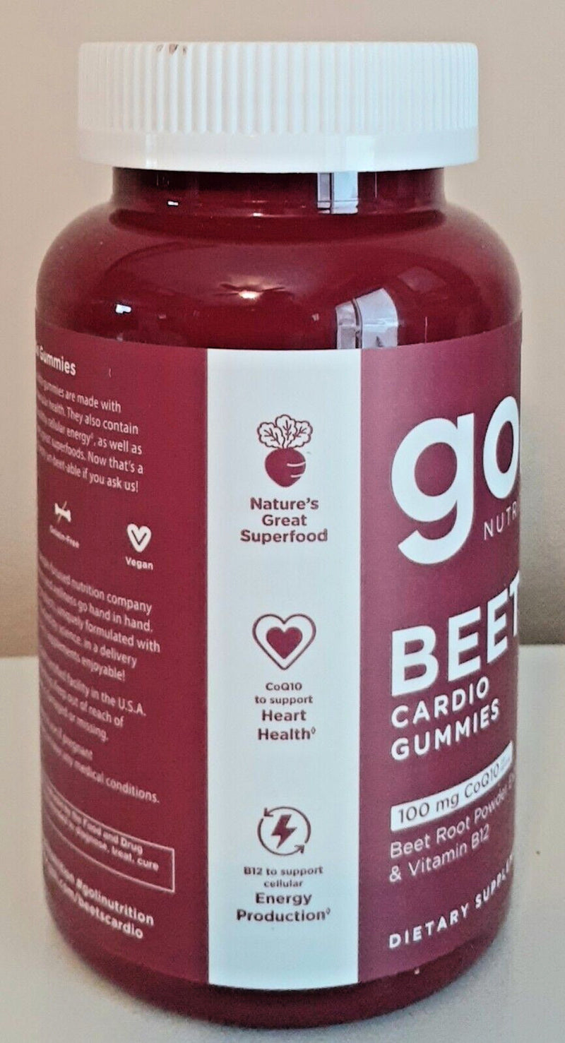 Goli Nutrition Beets Cardio Vegan Vitamin Gummies - 60ct