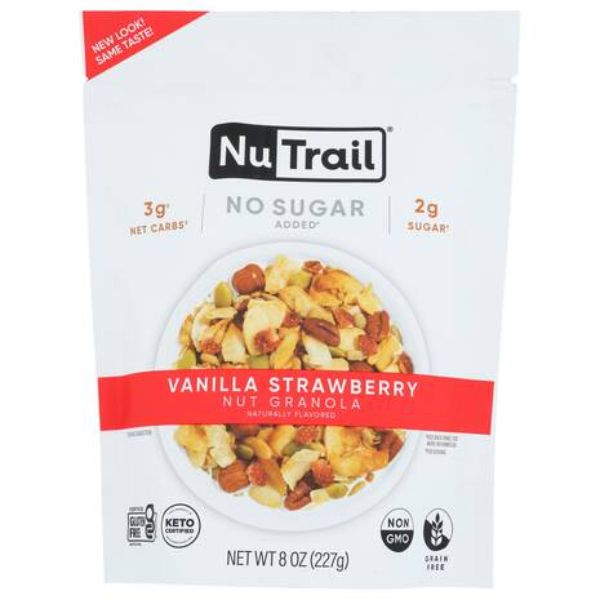 NuTrail, Nut Granola, Vanilla Strawberry, 8 Oz