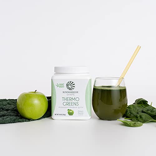 Sunwarrior Thermo Greens Green Apple Supergreens Metabolism Booster Powder 7.4 oz