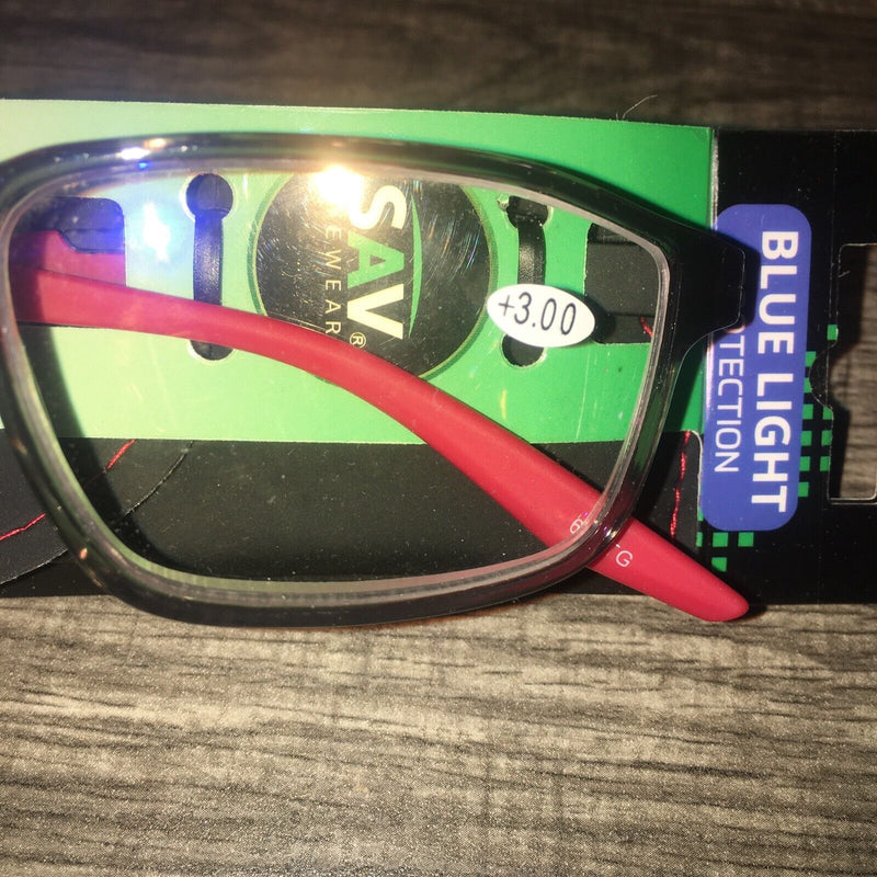 Sportex Men's Reading Glasses with Leather Case, +3.00