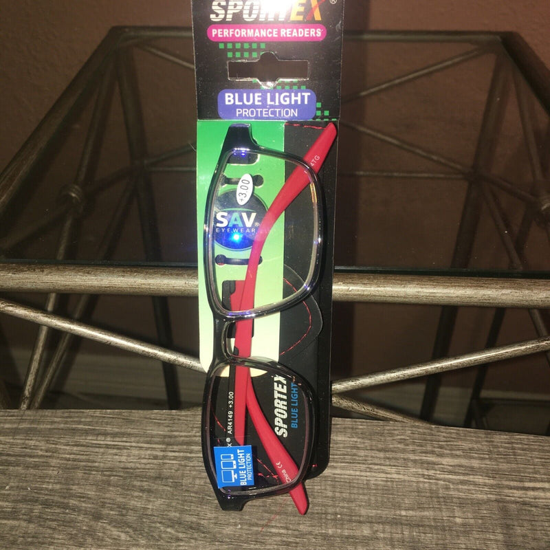 Sportex Men's Reading Glasses with Leather Case, +3.00
