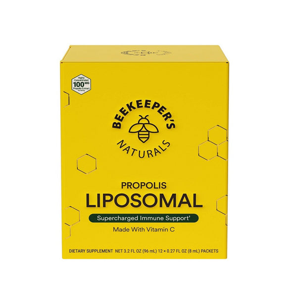 Beekeepers Naturals Propolis Liposomal Propolis + Vitamin C, 12 Packets