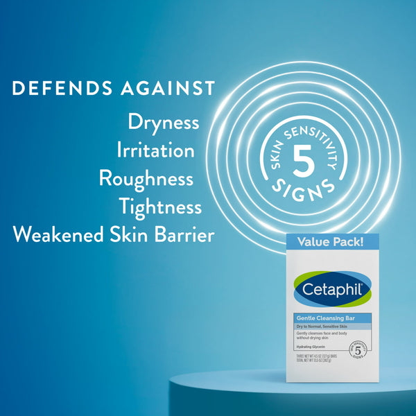 Cetaphil Gentle Cleansing Bar 4.5oz 3ct