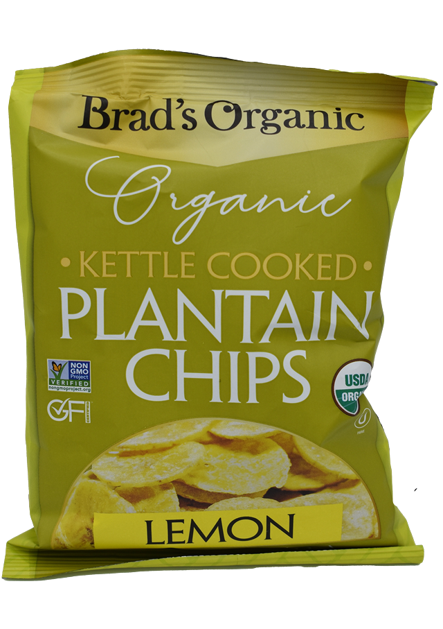 Brad's Organic Plantain Chips Lemon 1.5oz