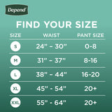 Depend Fresh Protection Incontinence Underwear Briefs for Women S/M 32ct 53741