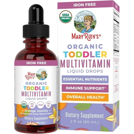 Mary Ruth's Children's Organic Multivitamin Liquid Drops Immune Support for Toddlers 2 fl oz