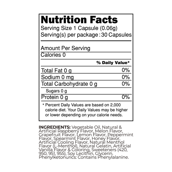 Nude The Breath & Gut Mint Flavor Fusion Capsules 30ct