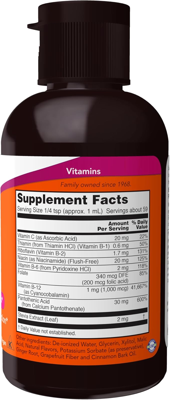 Now Vitamin B-12 Complex Liquid 2oz