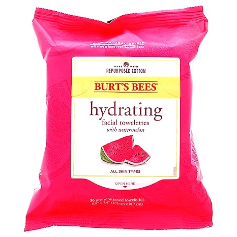 Burts Bees Hydreating Facial Toilettes Sandía X30