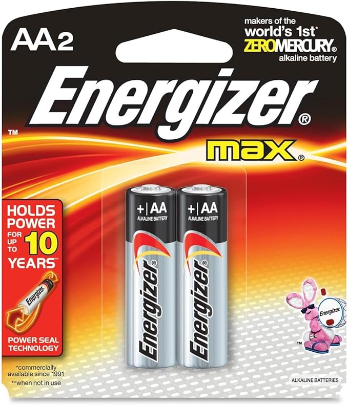 Energizer Max AA Alkaline Batteries 2 Pack