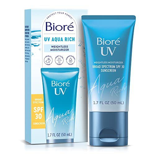 Biore, UV Aqua Rich, Weightless Moisturizer, SPF 30, 1.7 Fl Oz