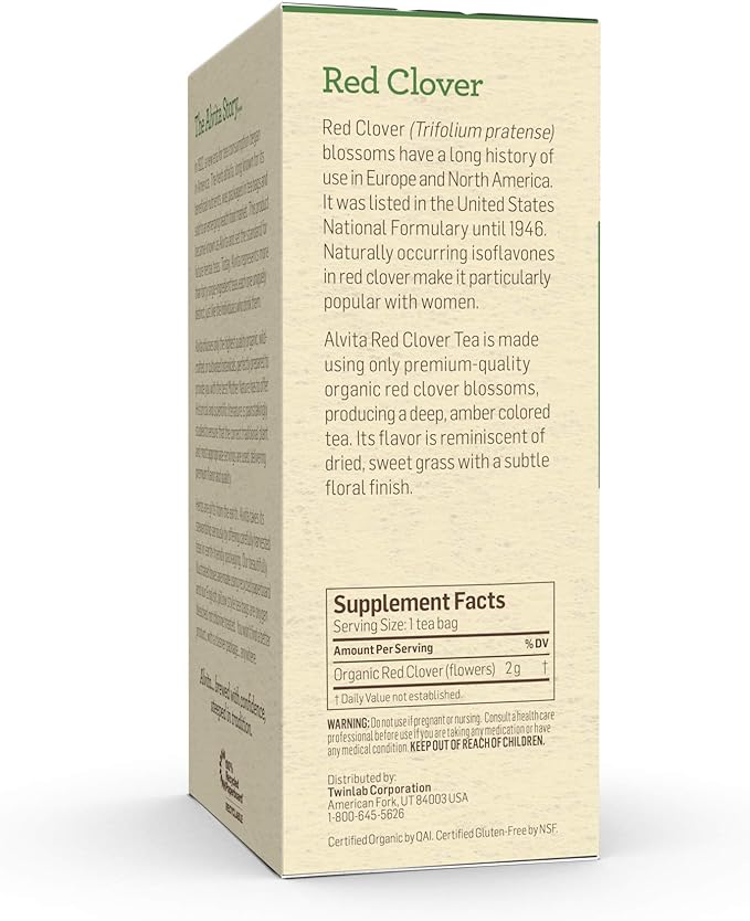 Alvita Organic Red Clover Tea Bags 24ct