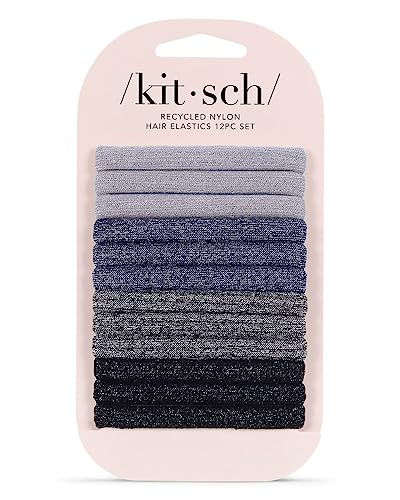 Kitsch Glitter Nylon Elastic Hair Tie 12 Pack