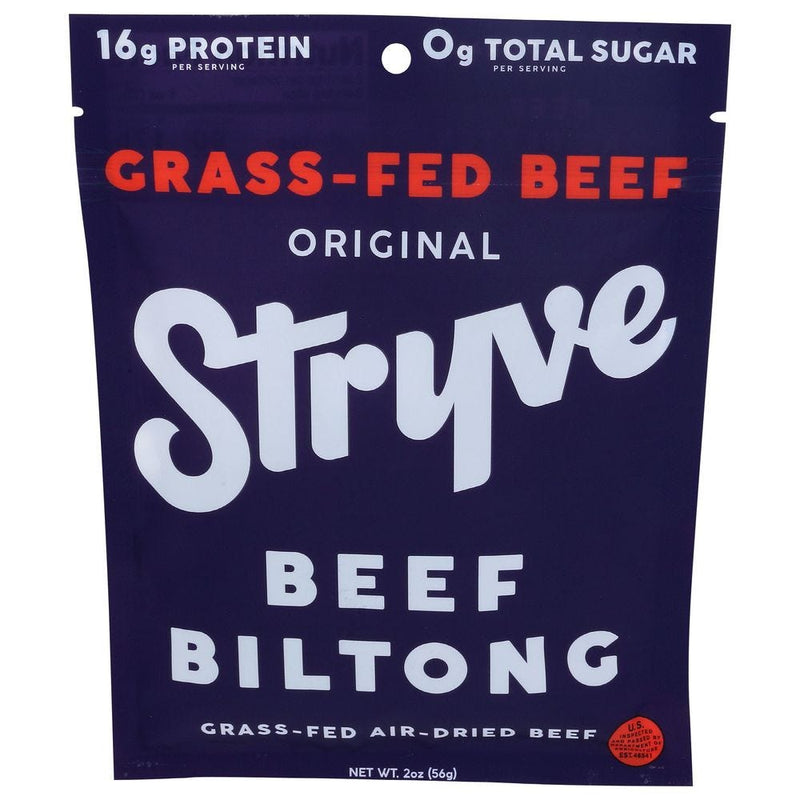Stryve Foods, Original Beef Biltong Grass Fed, 2 Oz