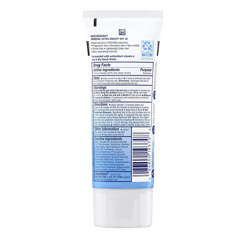 Neutrogena Mineral Ultra Sheer protector solar SPF30 3 oz