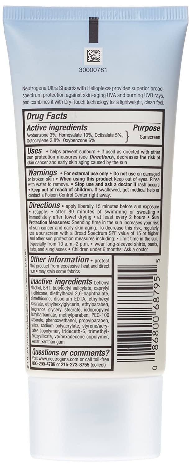 NEUTROGENA ULTRA SHEER SPF45 3Oz