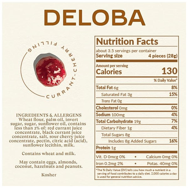 Bahlsen Deloba Cookies llenas de grosella roja 3.5oz