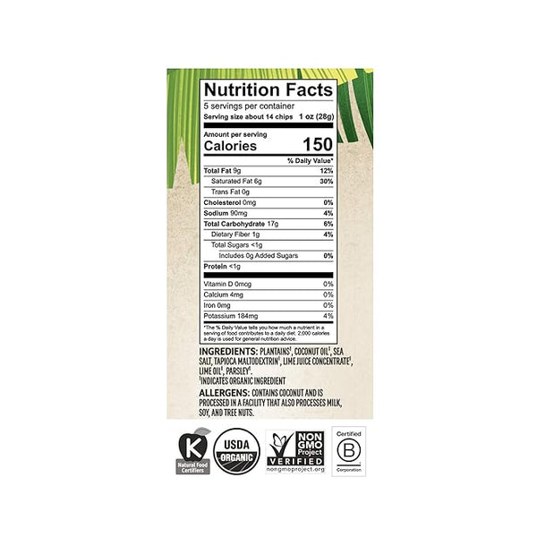 Barnana Organic Plantain Acapulco Lime 5oz