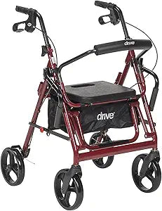 Drive Medical Duet Dual Function Transport Rollator / Rolling Walker
