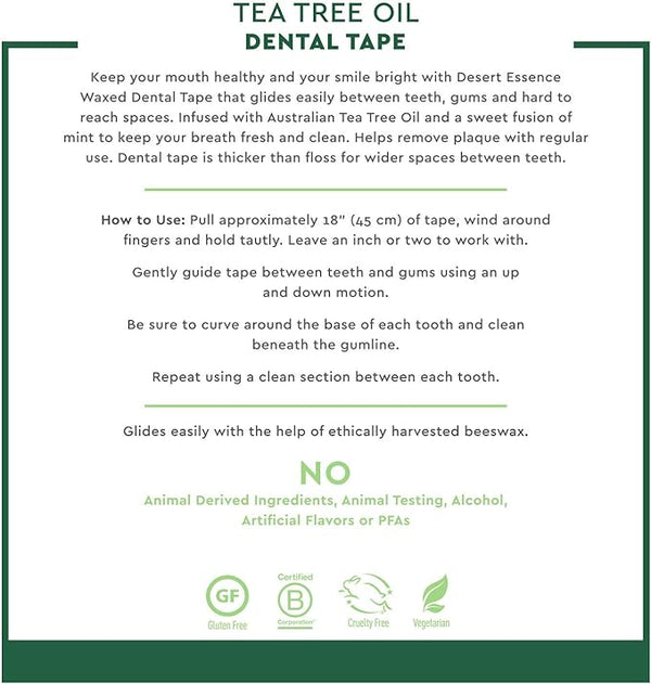 Desert Essence Dental Tape Tea Tree Oil 30 yd