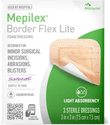 Mepilex Border Flex Lite Dressing 3" x 3" Box of 3ct 28123